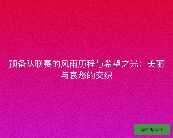 预备队联赛的风雨历程与希望之光：美丽与哀愁的交织